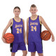 Форма баскетбольная детская NBA клуб Los Angeles Lakers 24 S-2XL фиолетовый-желтый