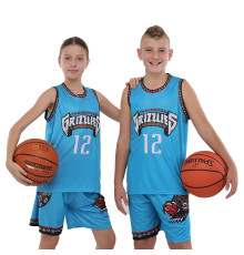 Форма баскетбольна дитяча NBA клуб Vancouver Grizzlies 12 S-2XL блакитний