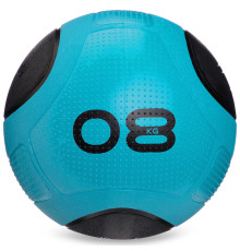 Медбол м'яч медичний Medicine Ball Zelart 8кг синий-чорний