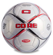Мяч футбольный HYBRID CORE STRAP №5 PU белый-бордовый-черный