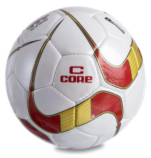 М'яч футбольний CORE DIAMOND №5 PU білий-золотий-бордовий