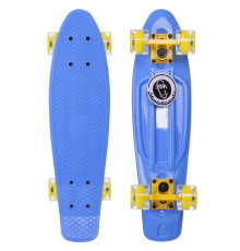 Пенні борд Penny Board круїзер пластиковий з колесами які світяться FISH синій-жовтий