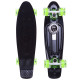 Пенні борд Penny Board круїзер пластиковий з колесами які світяться FISH чорний-салатовий-салатовий