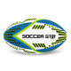 М'яч для регбі SOCCER STAR №4 білий-синій-салатовий
