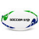 М'яч для регбі SOCCER STAR №4 білий-фіолетовий-салатовий