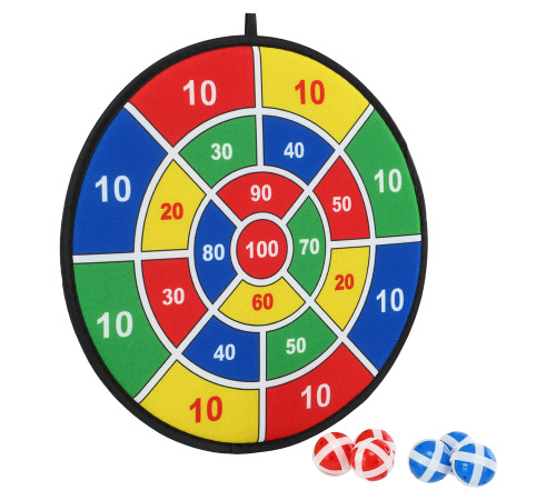 Дартс на липучці 6 м'ячів та мішень VELCRO dartboard Baili 37cм