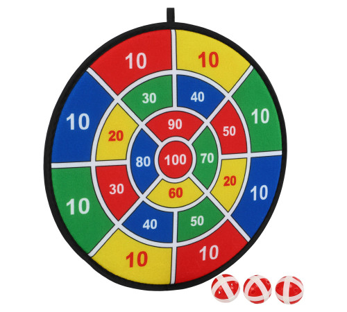 Дартс на липучці 3 м'яча та мішень VELCRO dartboard Baili 37cм