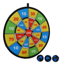 Дартс на липучці 3 м'яча та мішень VELCRO dartboard Baili 30cм