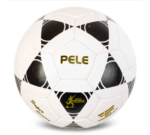 М'яч футбольний PELE BALLONSTAR №5 PU білий-чорний