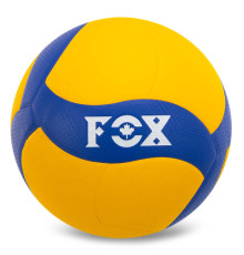 Мяч волейбольный FOX №5 PU желтый-синий