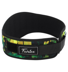 Пояс атлетичний текстильний FAIRTEX спинка-17см розмір-S-XL чорний-зелений