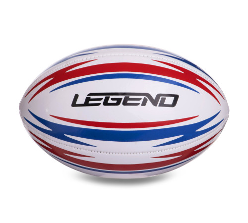 М'яч для регбі дитячий LEGEND розмір 3 білий-червоний-синій