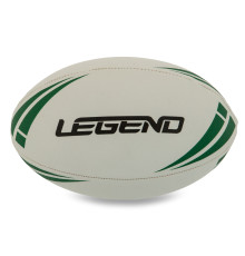 М'яч для регбі LEGEND розмір 5 білий-салатовий