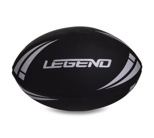 М'яч для регбі юніорський LEGEND розмір 4 чорний-білий