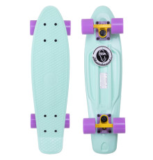 Пенні борд Penny Board круїзер пластиковий 22" FISH м’ятний-жовтий-фіолетовий