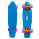 Пенні борд Penny Board круїзер пластиковий 22" FISH синій-жовтий-фіолетовий