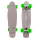 Пенни борд Penny Board круизер пластиковый 22" FISH серый-белый-салатовый