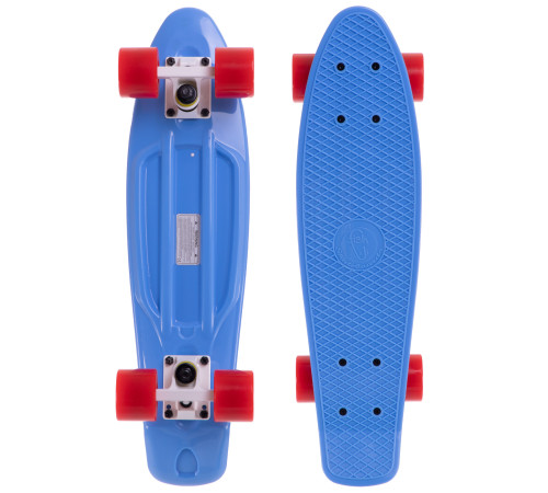 Пенні борд Penny Board круїзер пластиковий 22" FISH блакитний-червоний