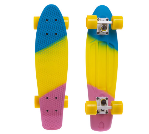 Пенні борд Penny Board круїзер пластиковий RUBBER SOFT 22" FISH кольори в асортименті