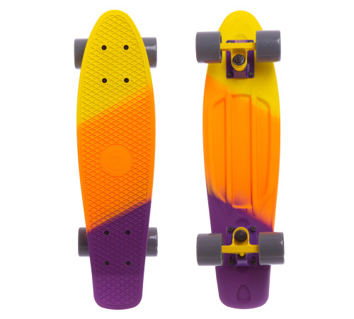 Пенні борд Penny Board круїзер пластиковий RUBBER SOFT 22" FISH кольори в асортименті