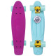 Пенні борд Penny Board круїзер пластиковий RUBBER SOFT 22" FISH рожевий-м’ятний