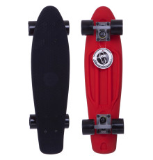 Пенни борд Penny Board круизер пластиковый RUBBER 22" RUBBER SOFT FISH черный-красный