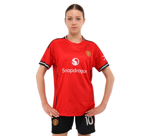 Форма футбольная детская с символикой футбольного клуба MANCHESTER UNITED домашняя 2026 SP-Sport 20-30 красный-черный