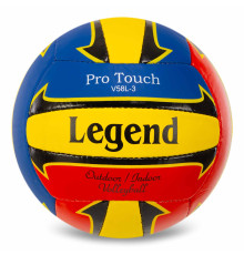 Мяч волейбольный LEGEND №5 PU желтый-синий-красный