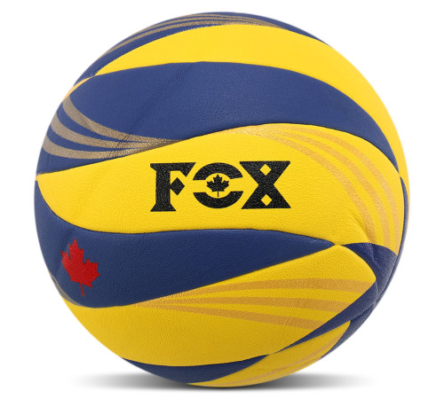 Мяч волейбольный FOX №5 PU Микрофибра желтый-синий