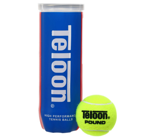 М'ячі для великого тенісу TELOON TOUR POUND 3шт салатовий