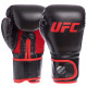 Рукавиці боксерські на липучці PU UFC Myau Thai Style 10 унцій чорний