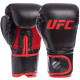 Рукавиці боксерські на липучці PU UFC Myau Thai Style 14 унцій чорний