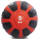 Медбол м'яч медичний Medicine Ball Zelart 5кг чорний-червоний