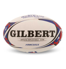 М'яч для регбі дитячий MINI GILBERT розмір 1 білий-чорний-червоний