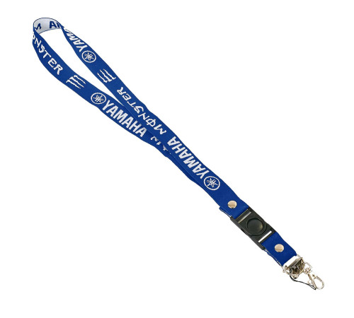 Шнурок ремінець стрічка для ключів телефону бейдж на шию з логотипом YAMAHA 50см чорний