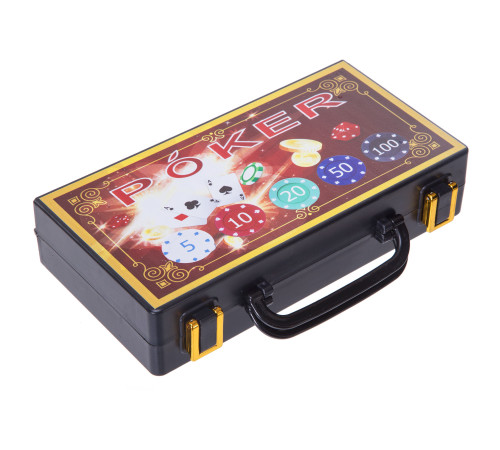 Набор для покера в пластиковом кейсе Poker game set Poker game set SP-Sport 100 фишек