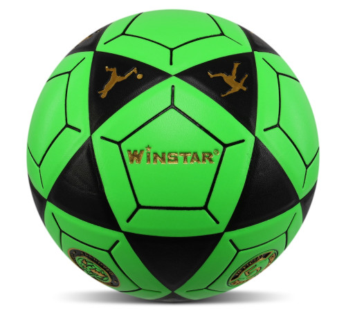 М'яч футбольний WINSTAR №5 PVC салатовий-чорний