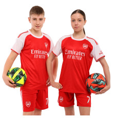 Форма футбольна дитяча із символікою футбольного клубу ARSENAL домашня 2026 SP-Sport 20-30 червоний