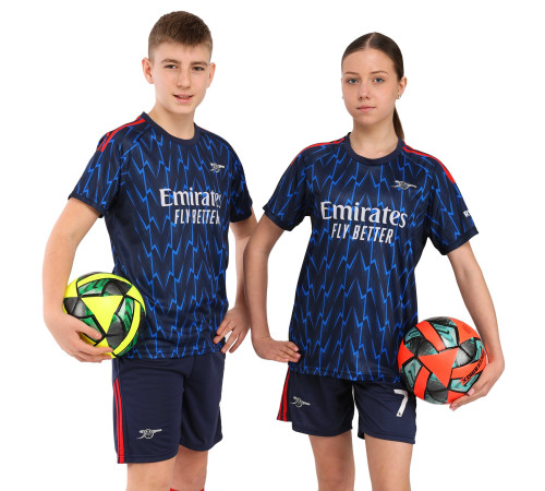 Форма футбольная детская с символикой футбольного клуба ARSENAL гостевая 2026 SP-Sport 20-30 синий-черный