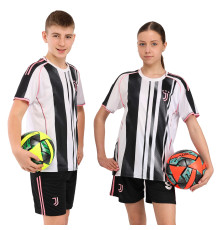 Форма футбольна дитяча із символікою футбольного клубу JUVENTUS домашня 2026 SP-Sport 20-30 білий-чорний