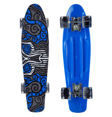 Пенні борд Penny Board круїзер пластиковий з колесами які світяться FISH синій