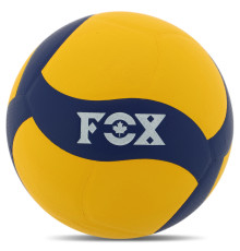 Мяч волейбольный FOX №5 PU желтый-синий