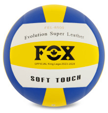 Мяч волейбольный FOX №5 PU белый-желтый-синий