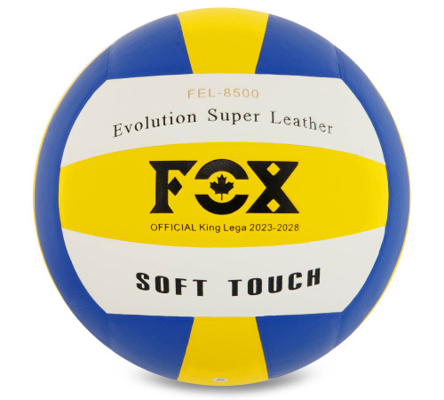 Мяч волейбольный FOX №5 PU белый-желтый-синий