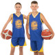 Форма баскетбольна дитяча NBA клуб Golden state warriors 30 S-2XL синій-жовтий