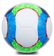 М'яч футбольний SP-Sport EURO 2020 №5 PU білий-синій-салатовий