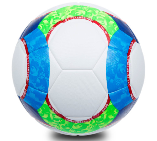 Мяч футбольный SP-Sport EURO 2020 №5 PU белый-синий-салатовый