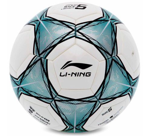 М'яч футбольний LI-NING №5 PU+EVA білий-бірюзовий