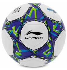 М'яч футбольний LI-NING №5 TPU+EVA білий-синій