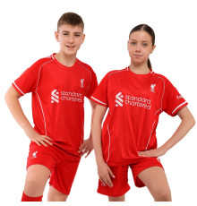 Форма футбольна дитяча із символікою футбольного клубу LIVERPOOL домашня 2025 SP-Sport 20-30 червоний